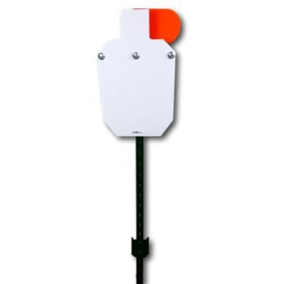 AR500 Steel Shooting Target Combo Set - 3/8" & 1/2" Thick, Neon Orange, With Chains